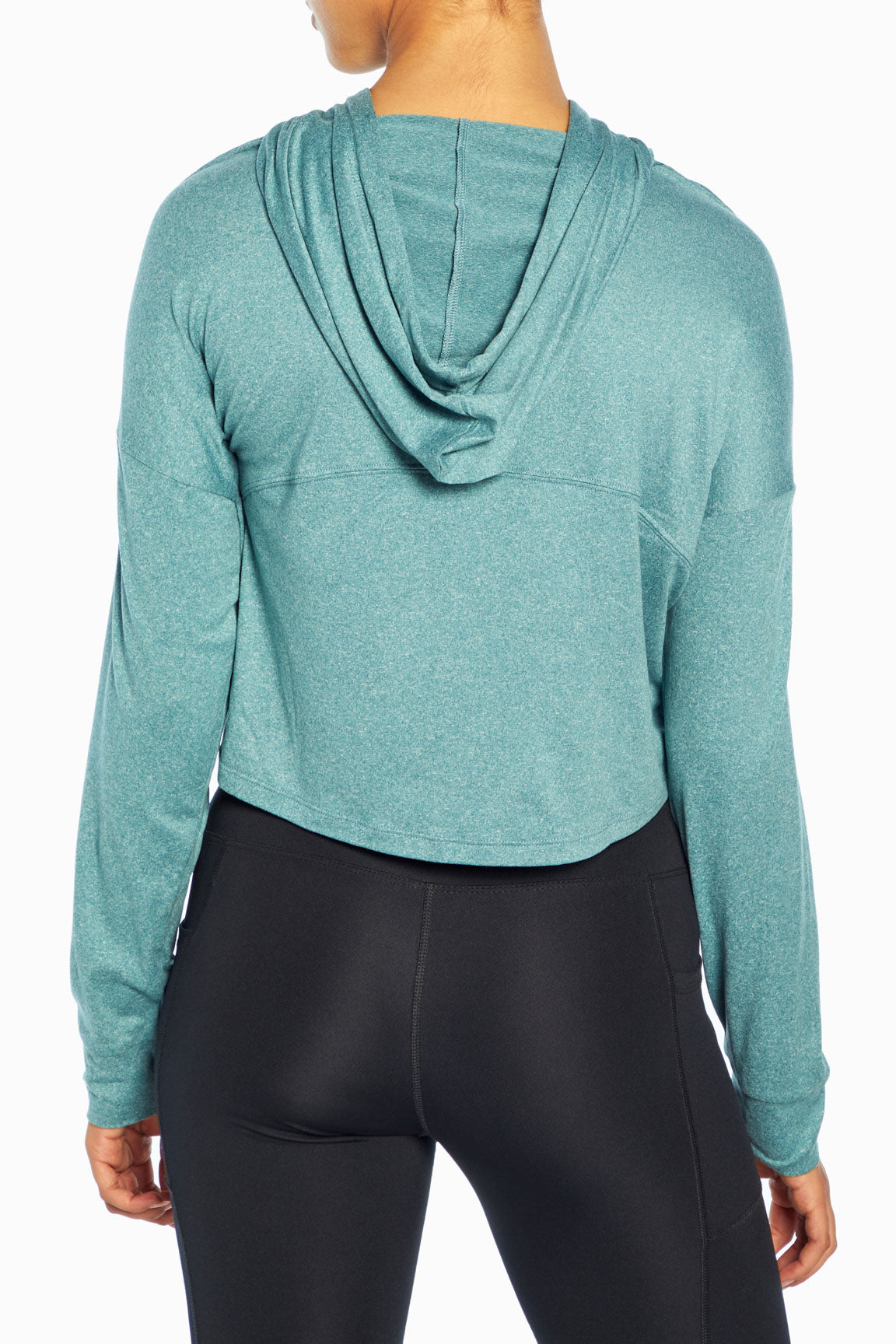 Luxe Cropped Hoodie (Heather Hydro)