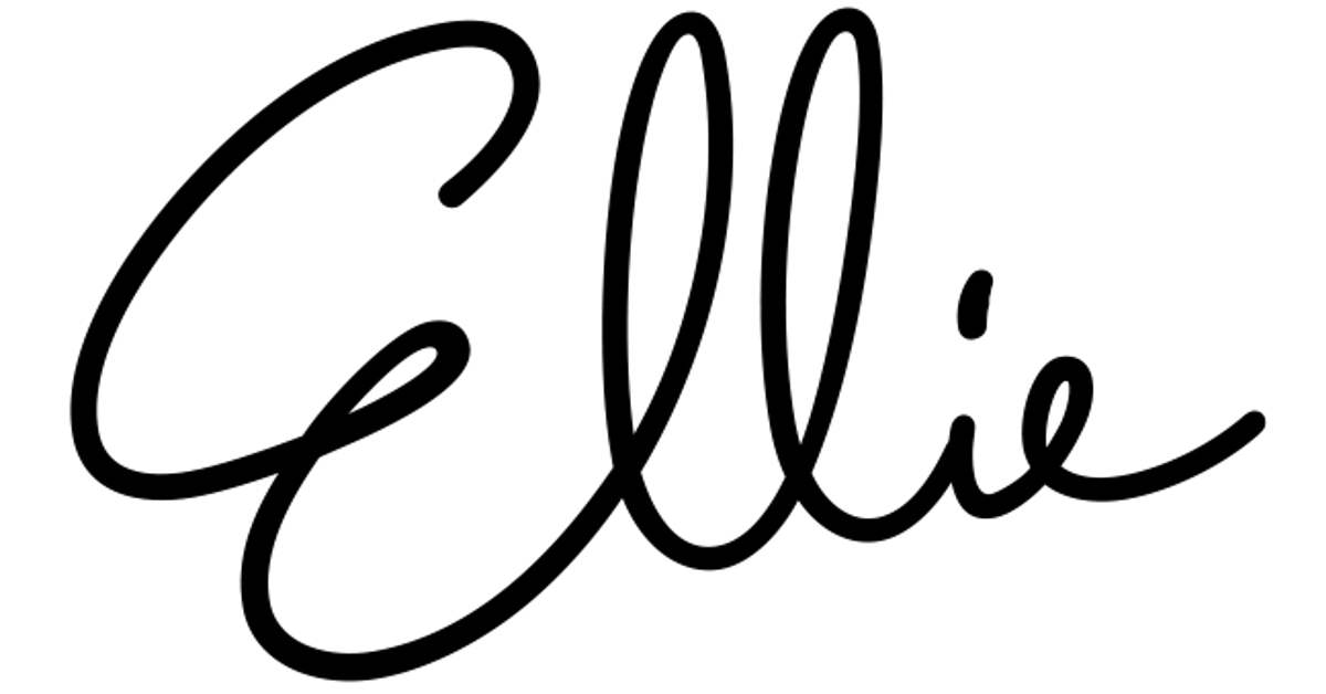 Ellie Female Name - in Stylish Lettering Cursive Typography Text