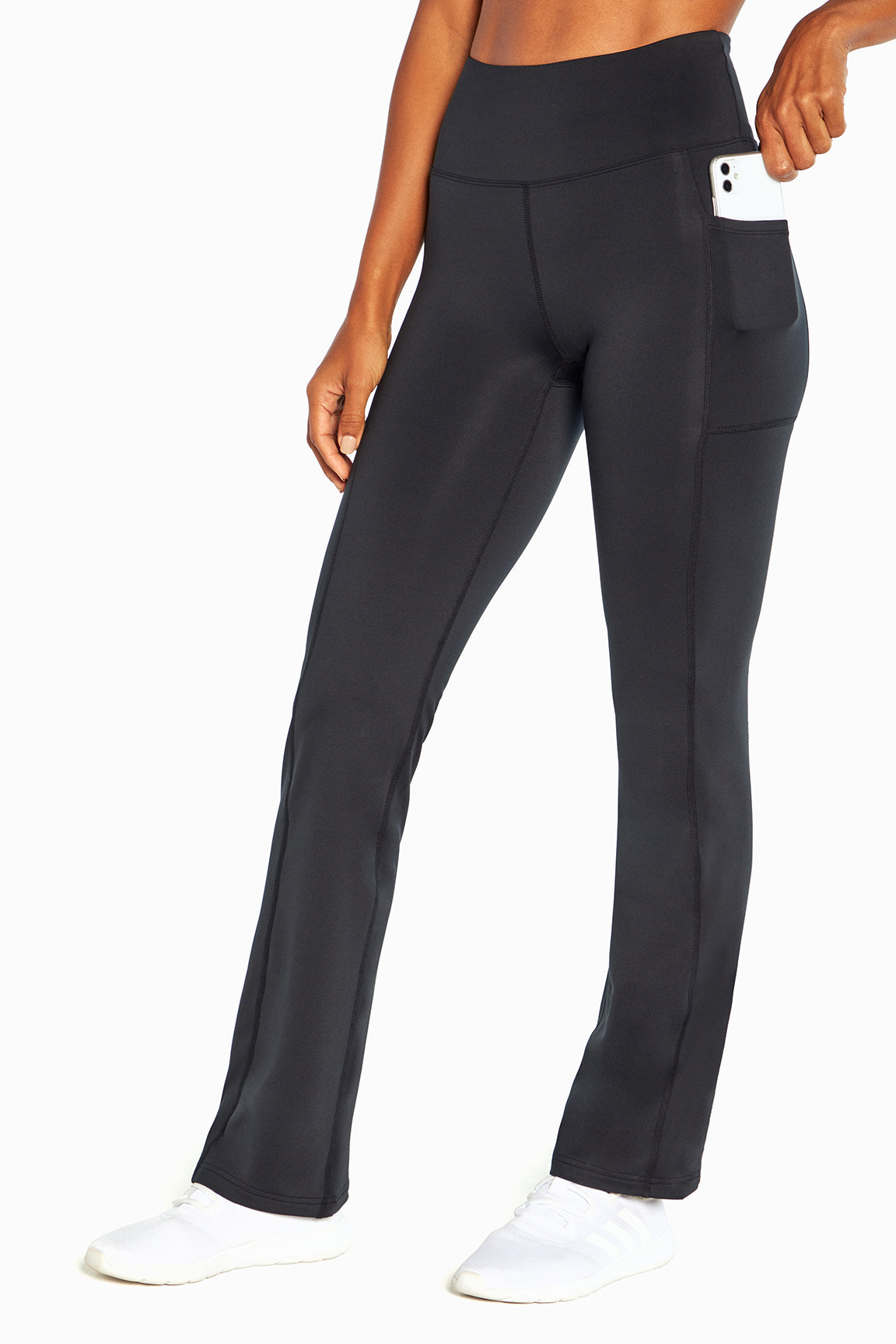 Pocket Fleece Boot Cut Pant (Black)