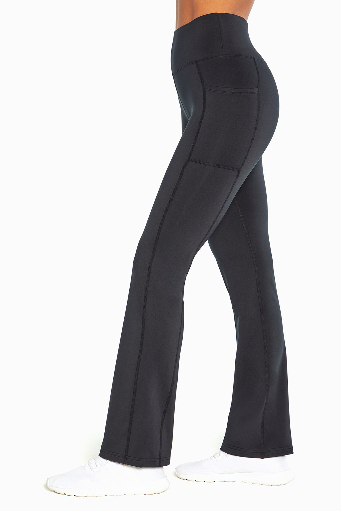 Pocket Fleece Boot Cut Pant (Black)