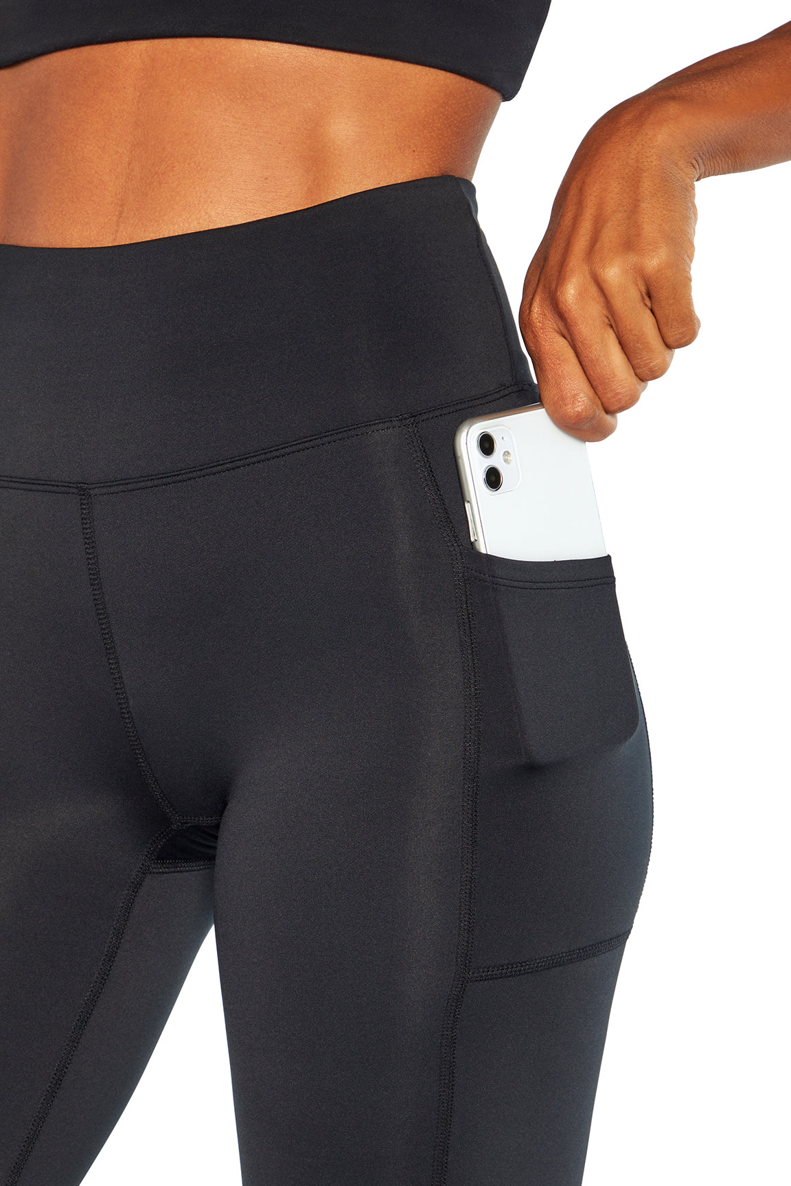 Pocket Fleece Boot Cut Pant (Black)