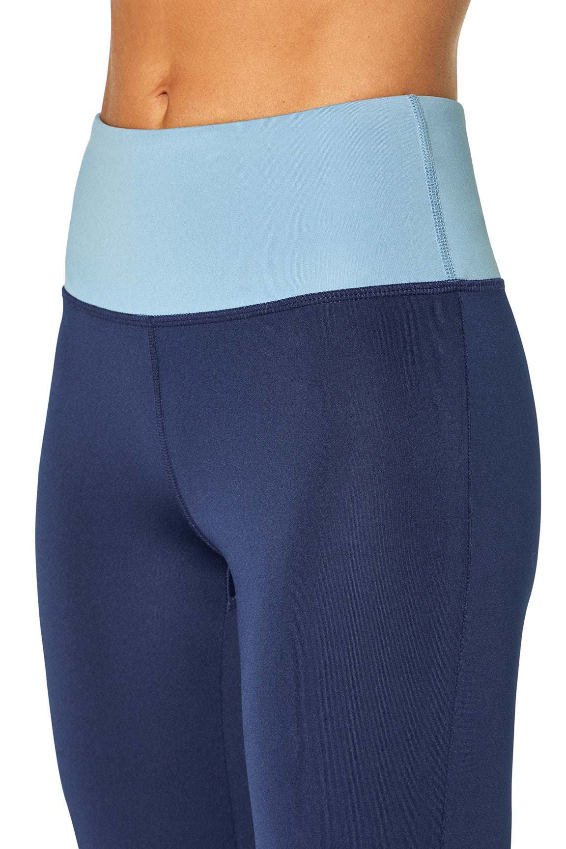 Colorblock Flare Pant (Peacoat/Ashley Blue)