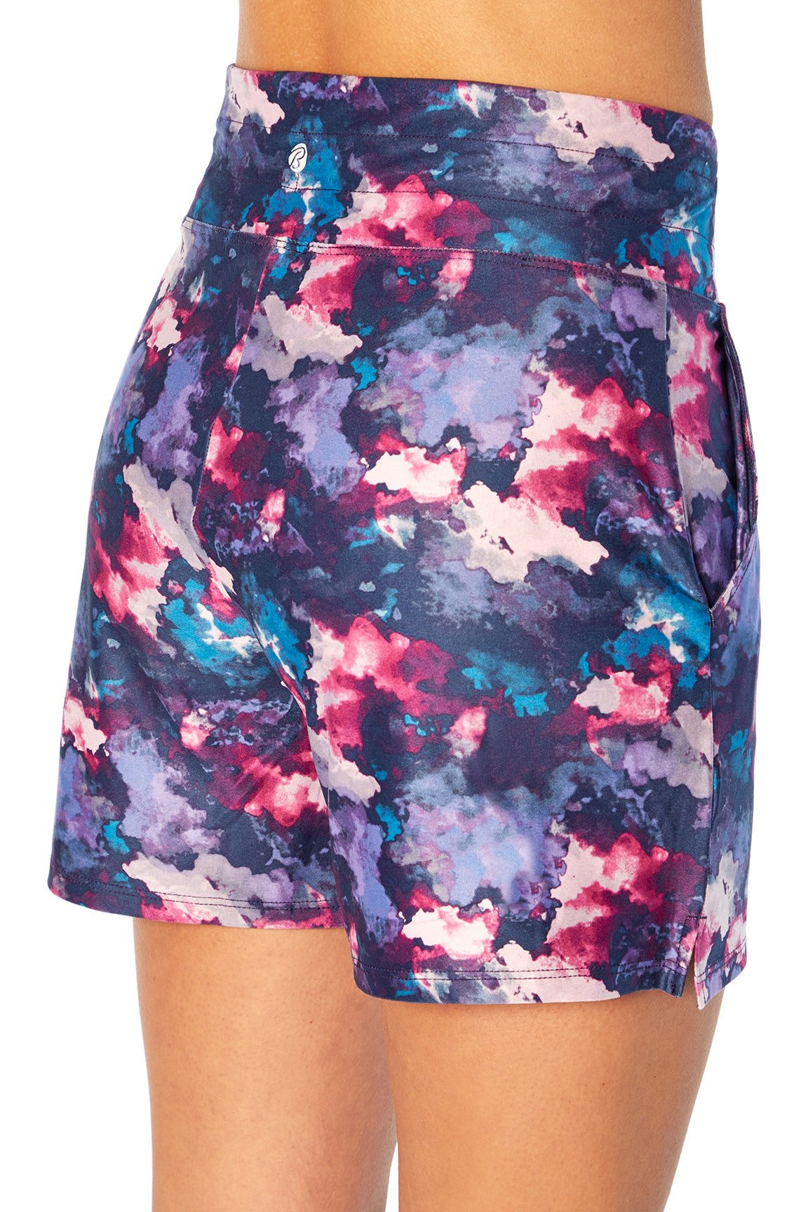 Mona Short (Blue/Pink Blotchy Bloom)