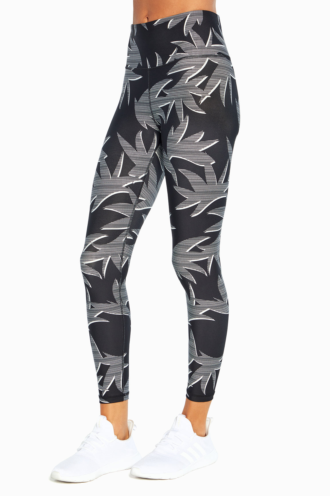 Kinley Legging (Black Mono Palms)