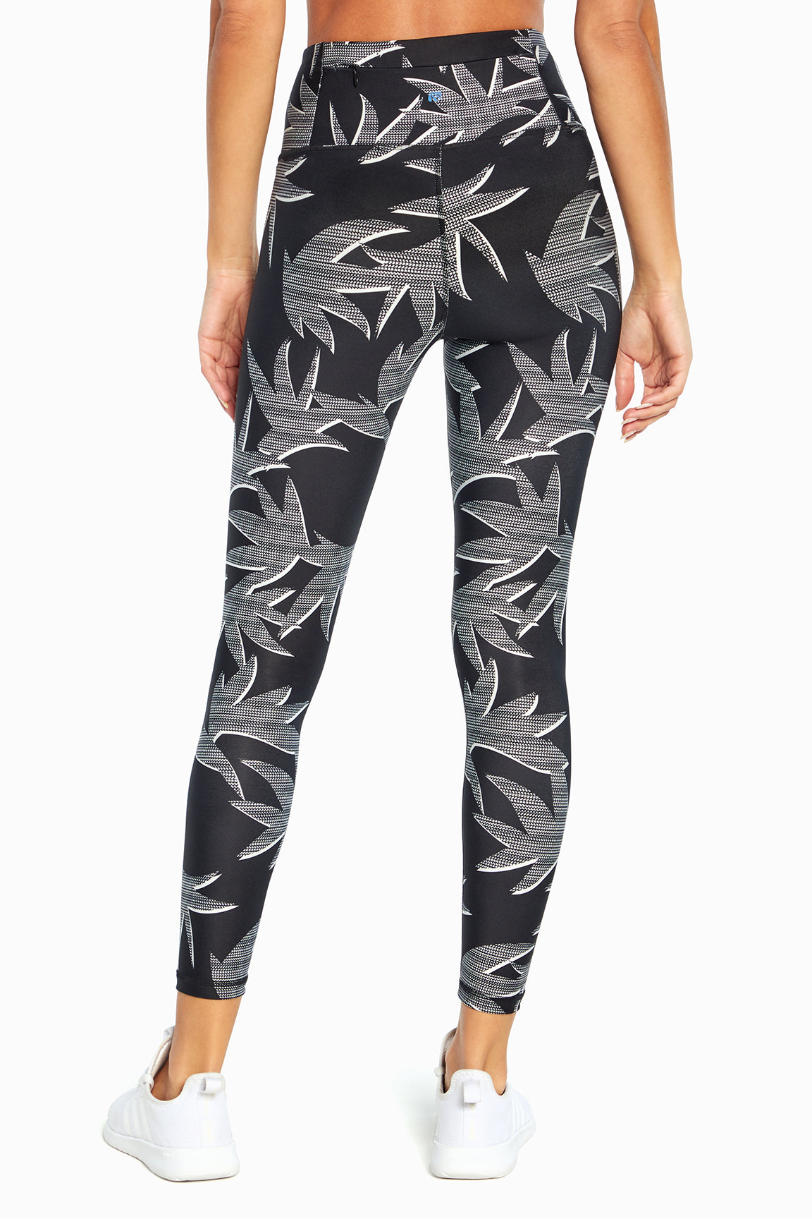 Kinley Legging (Black Mono Palms)
