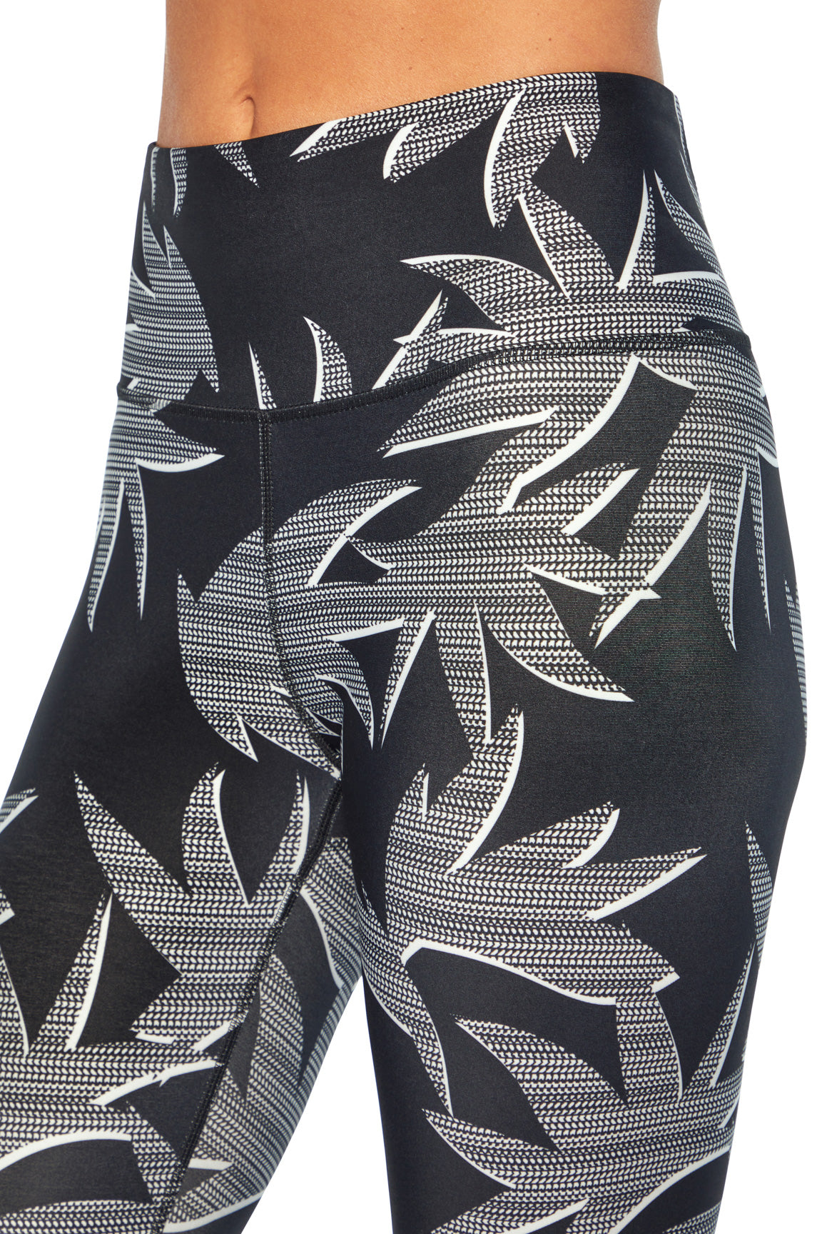 Kinley Legging (Black Mono Palms)