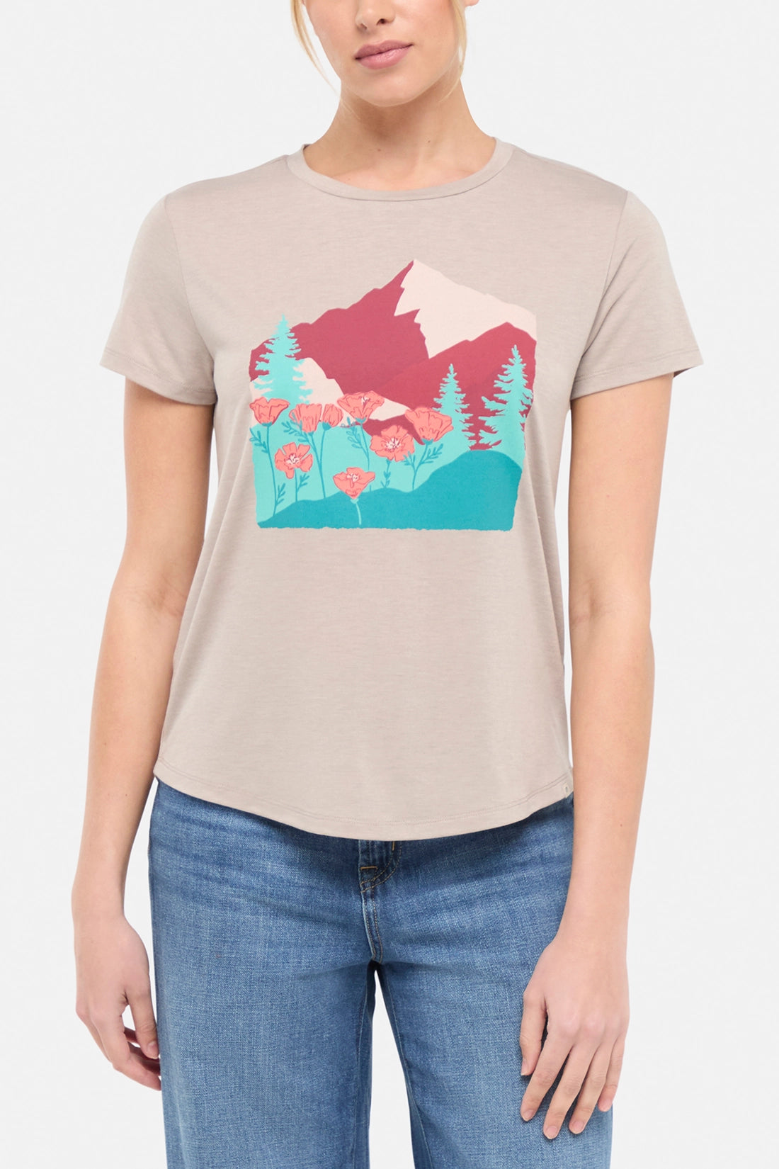 Monica Tee (H. Atmosphere Poppies On Mountains)