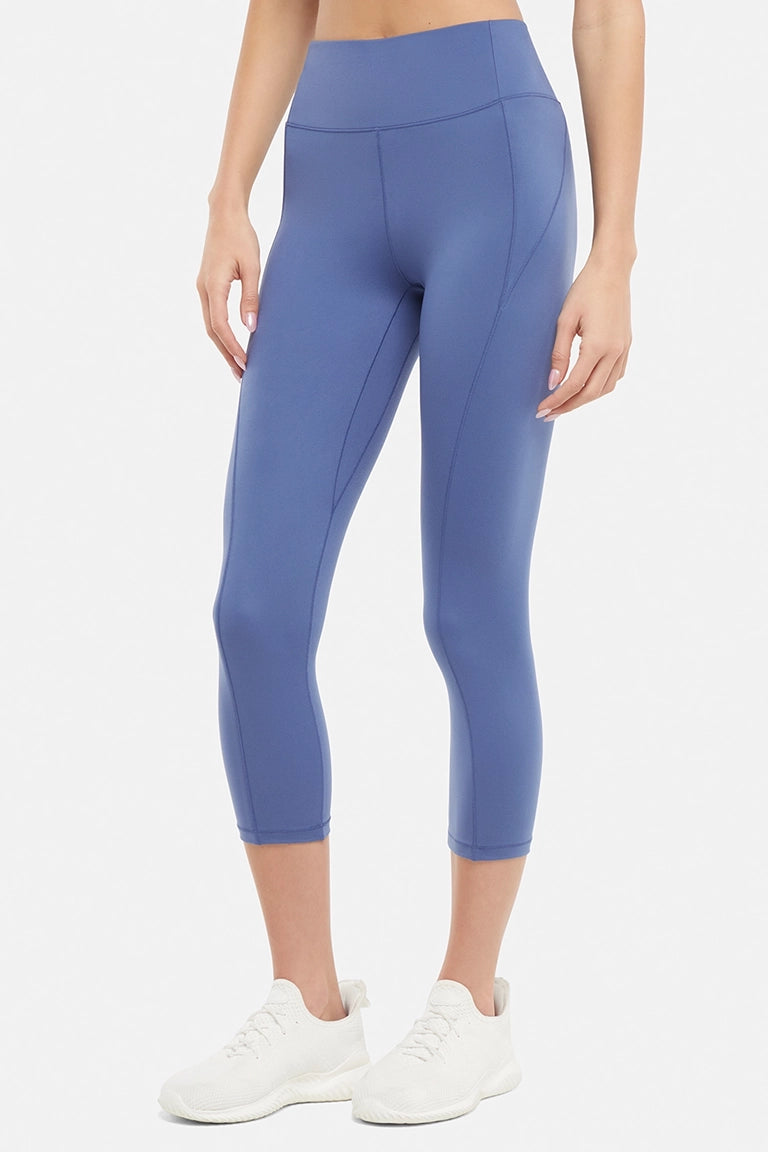 Aylani Capri Legging - Gray Blue
