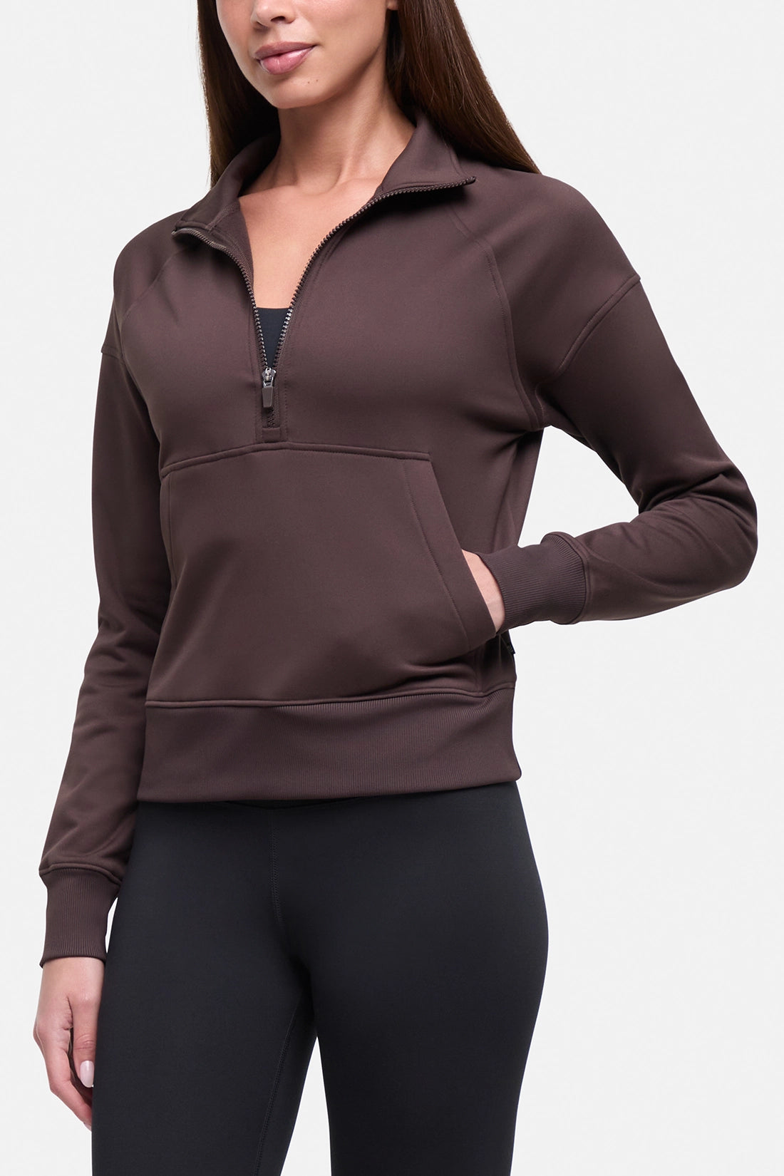 エリー Audrie 1/2 Zip - Black Coffee – Ellie