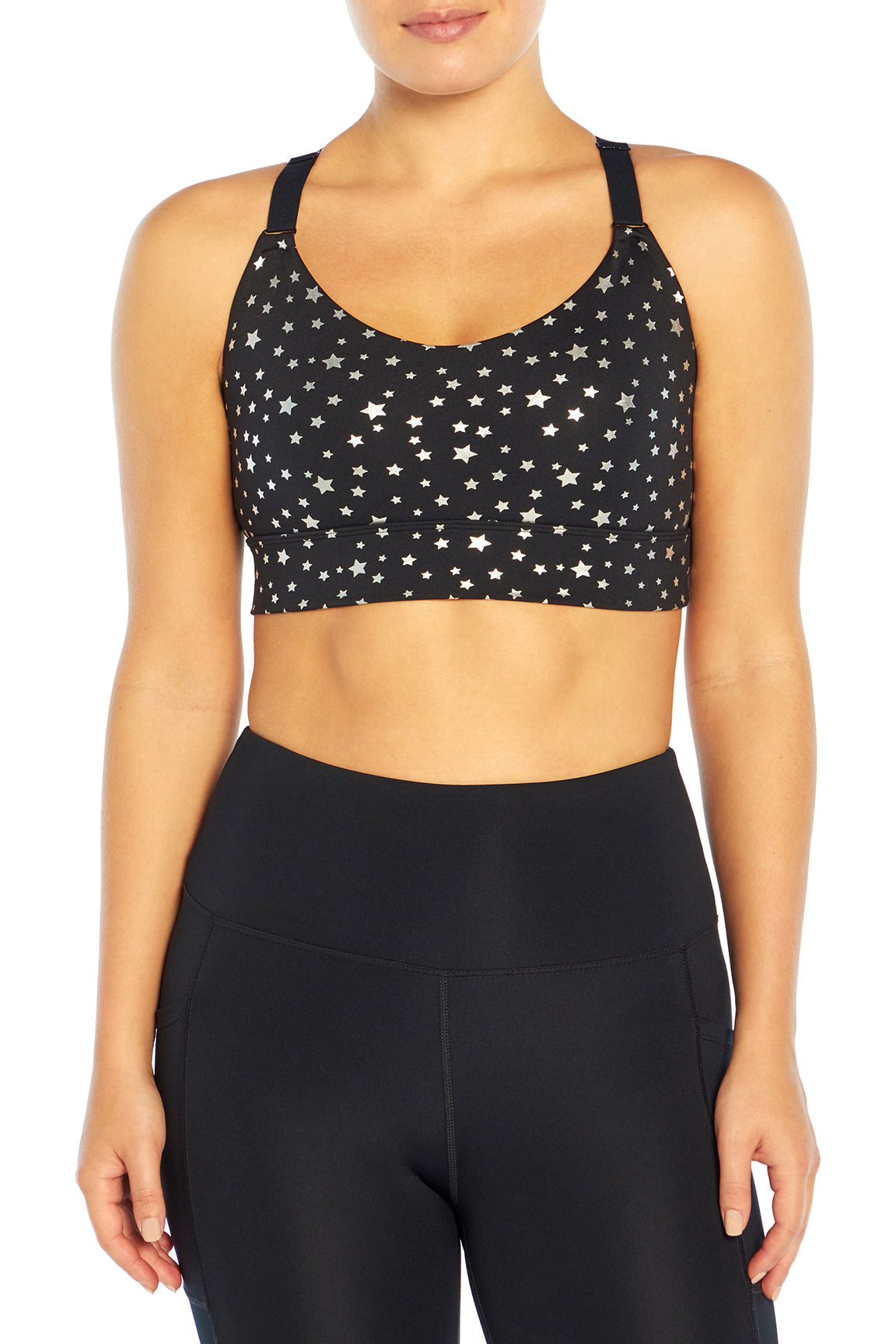 Eloise Sport Bra (Black Starburst Foil)