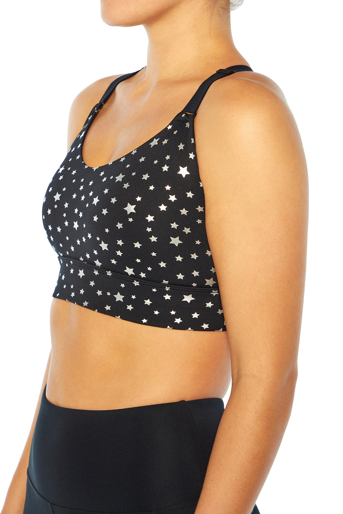 Eloise Sport Bra (Black Starburst Foil)