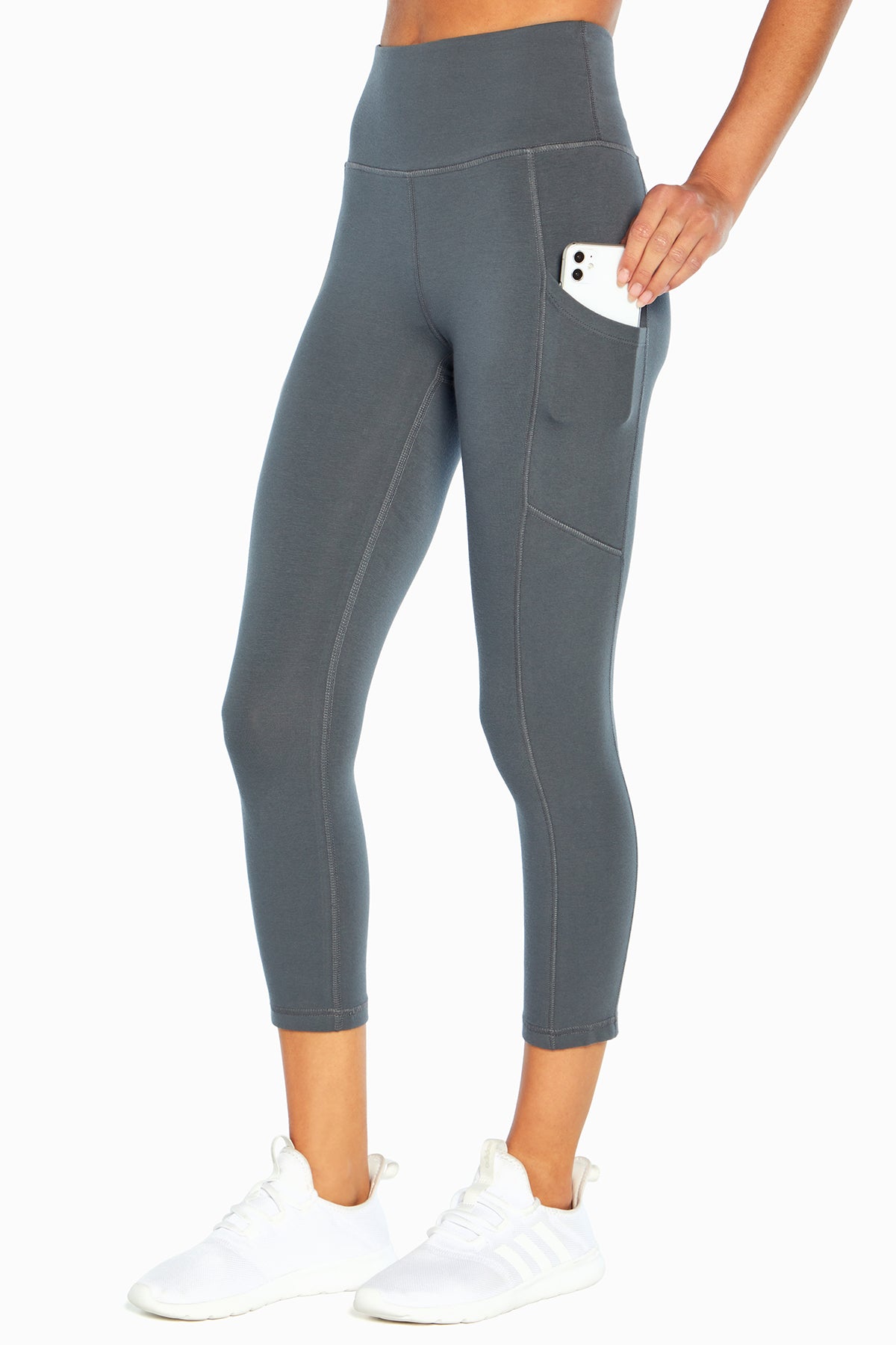 Bailee High Rise Pocket Capri (Turbulence)