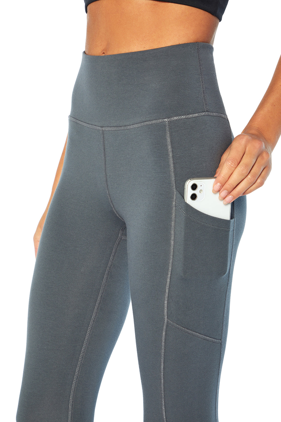 Bailee High Rise Pocket Capri (Turbulence)