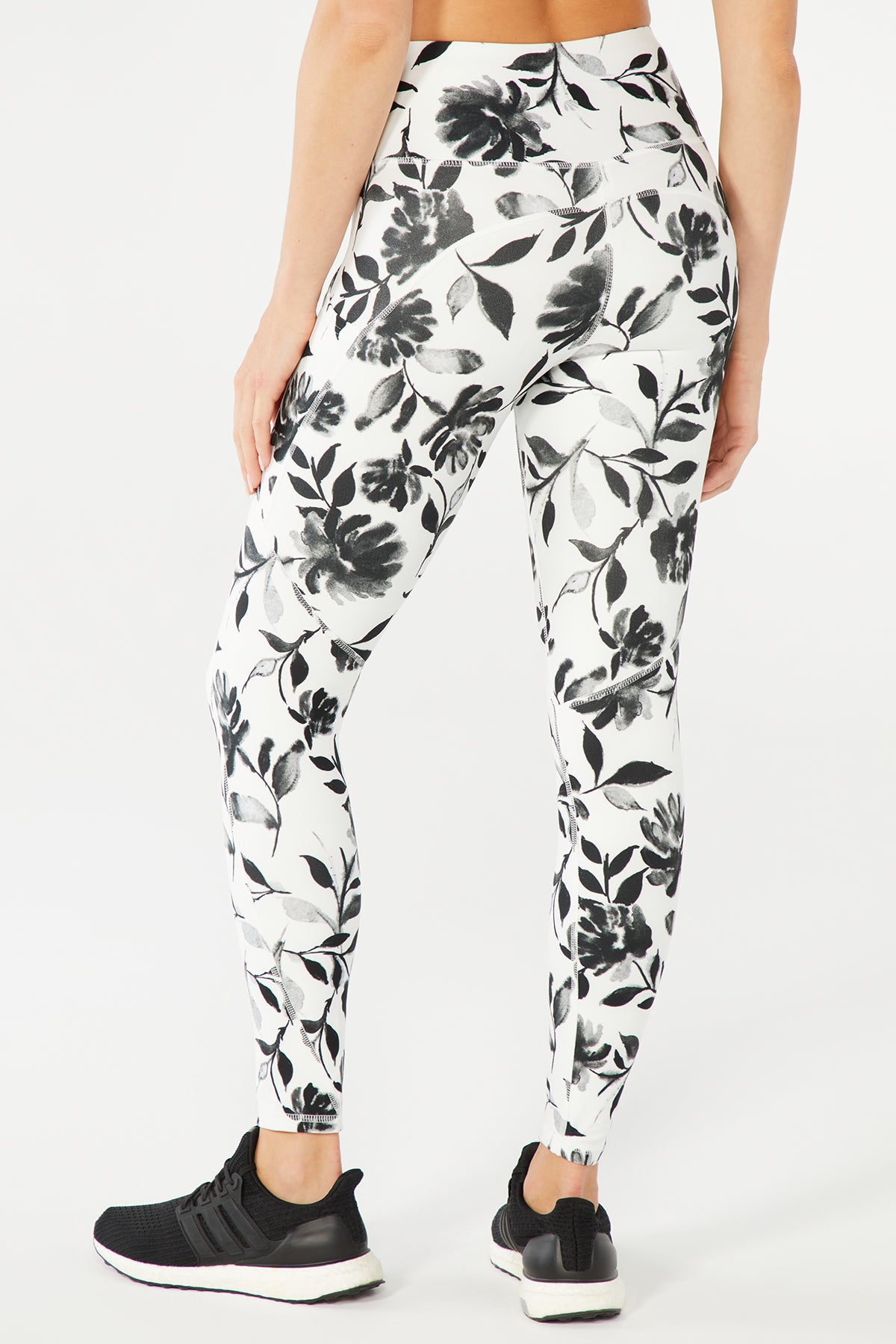 Karis Legging (White Ink Blot Floral)