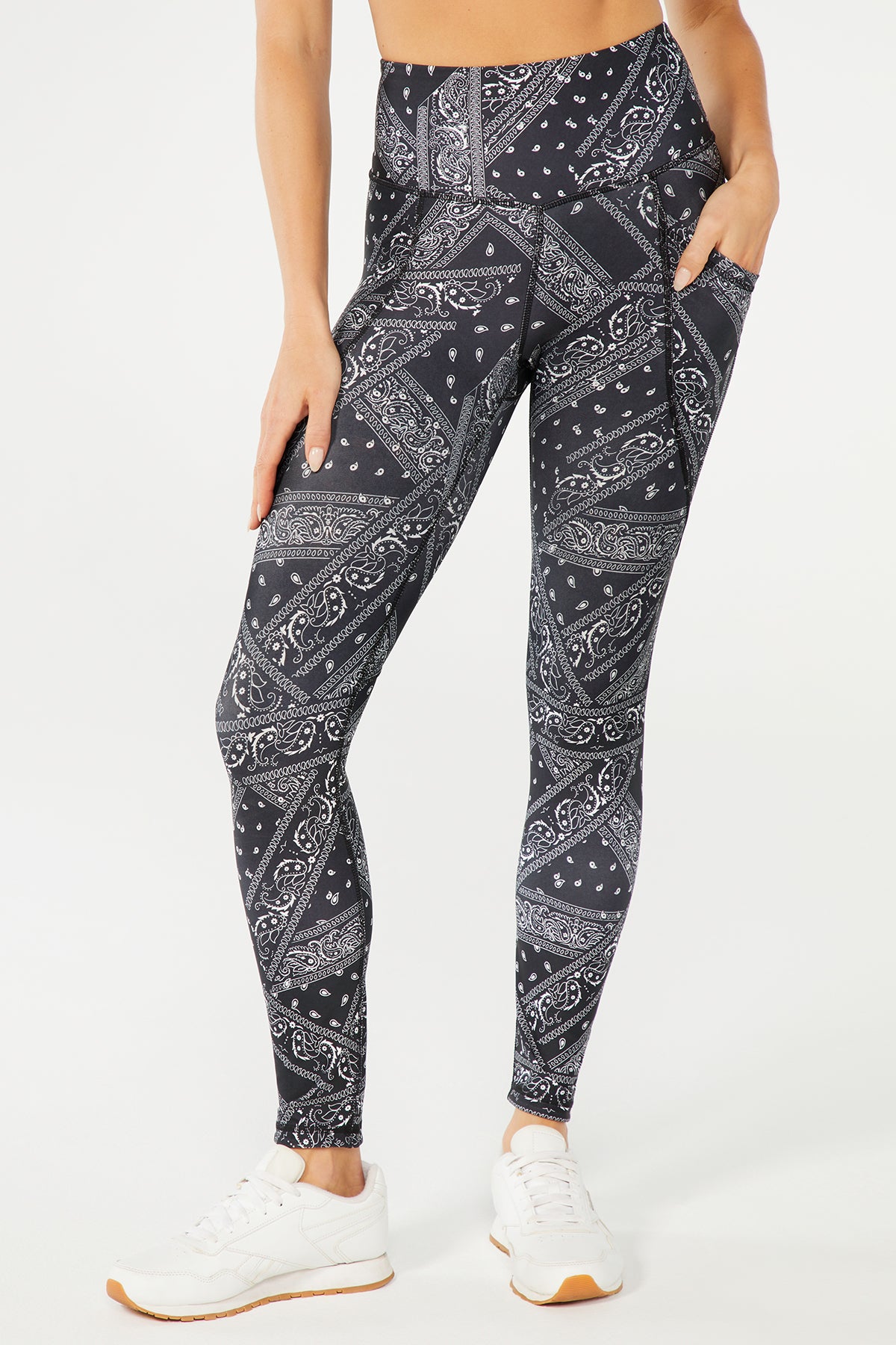Becky Reversible Legging (Mini Splatter/ Black Bandana Mix)
