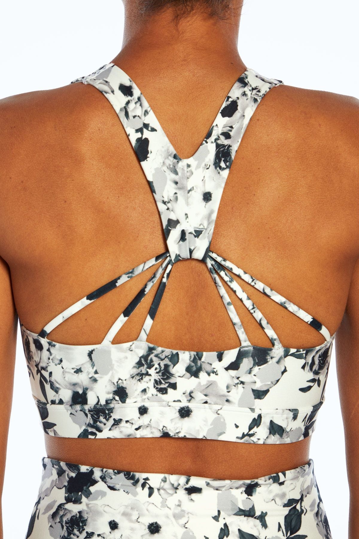 Avianna Sports Bra (Black Chopped Brush Floral)
