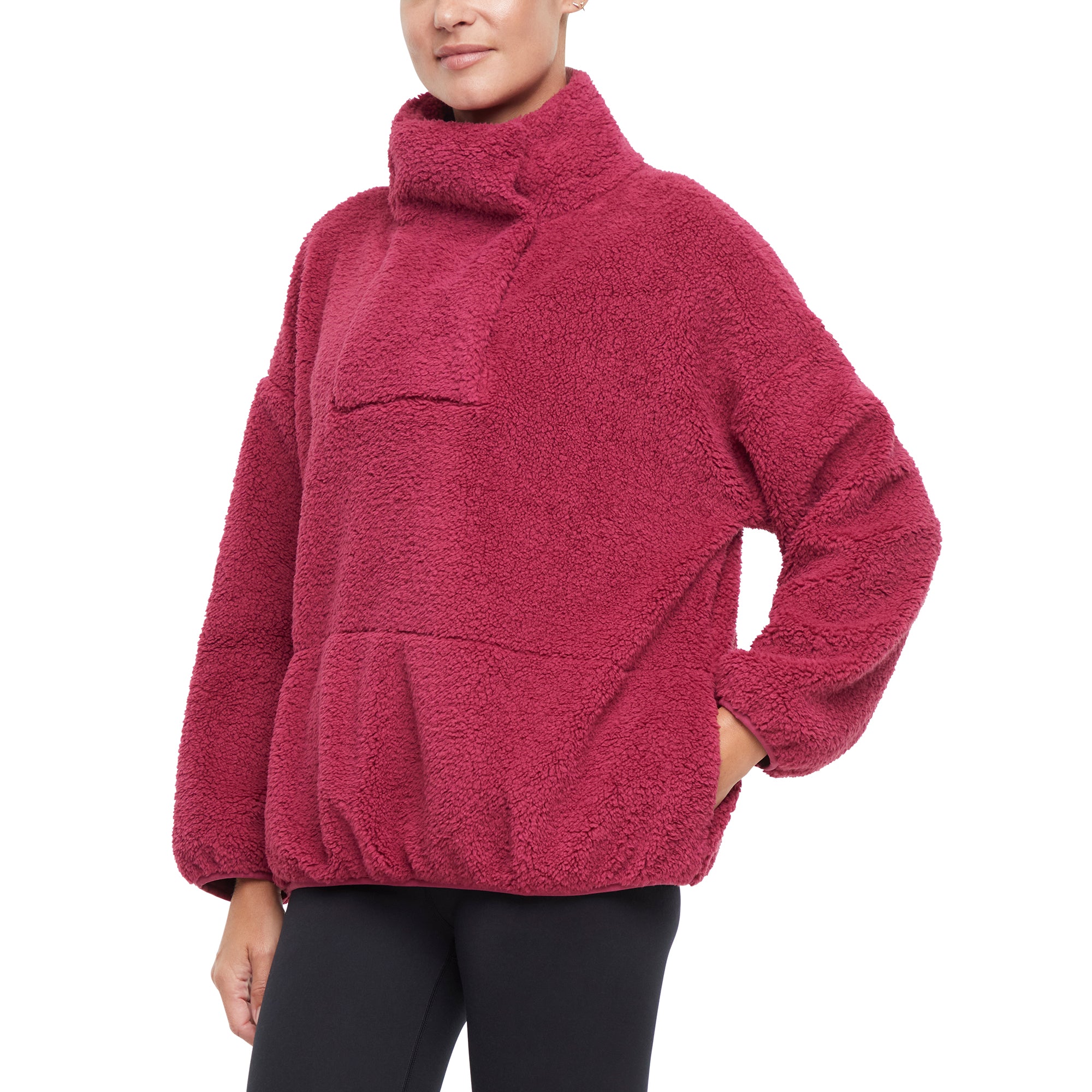 Stevie Mock Neck - Beaujolais