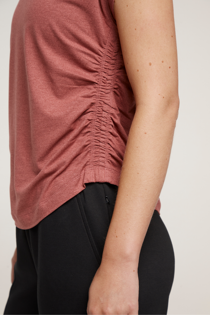 Zoey Short Sleeve Top (H. Crushed Berry)