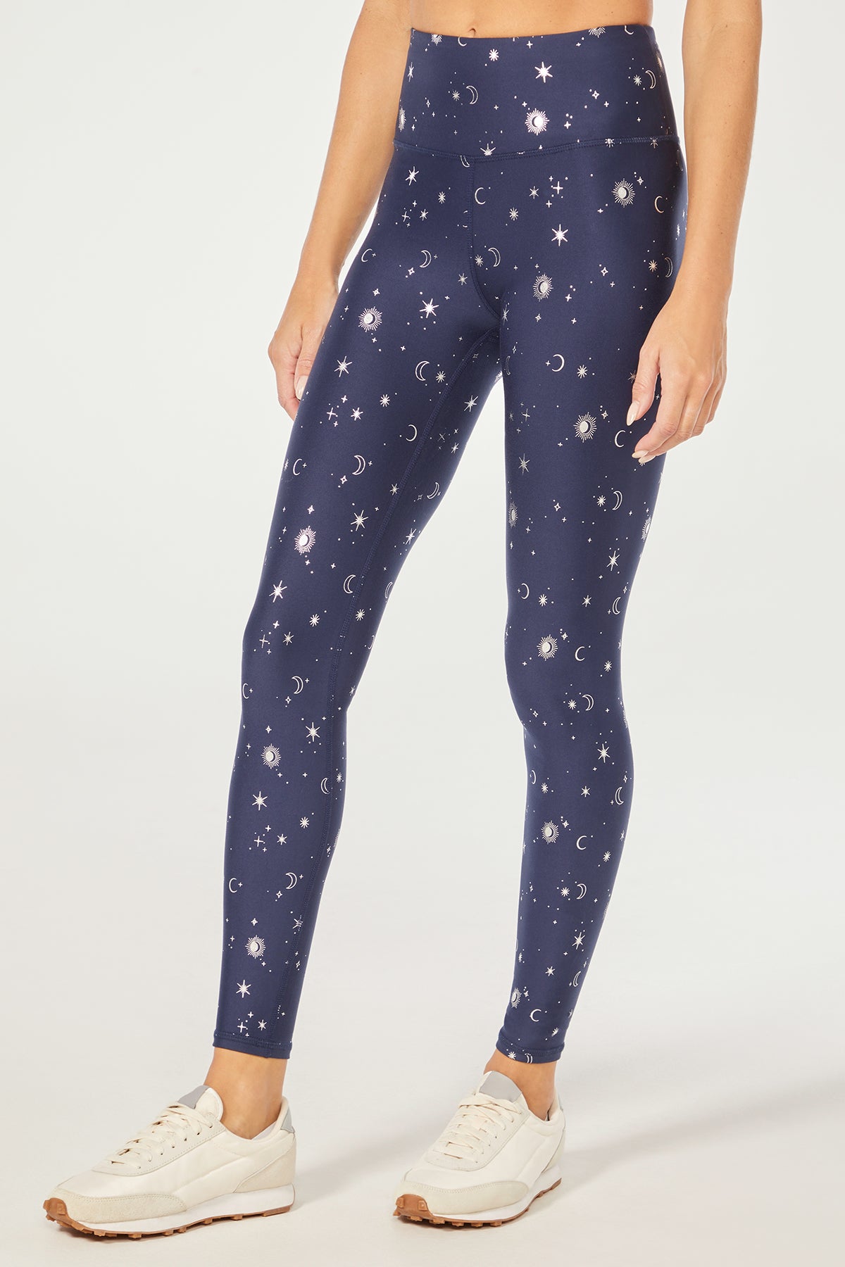 Marley Legging (Silver Foil Night Sky Mixed Moons)