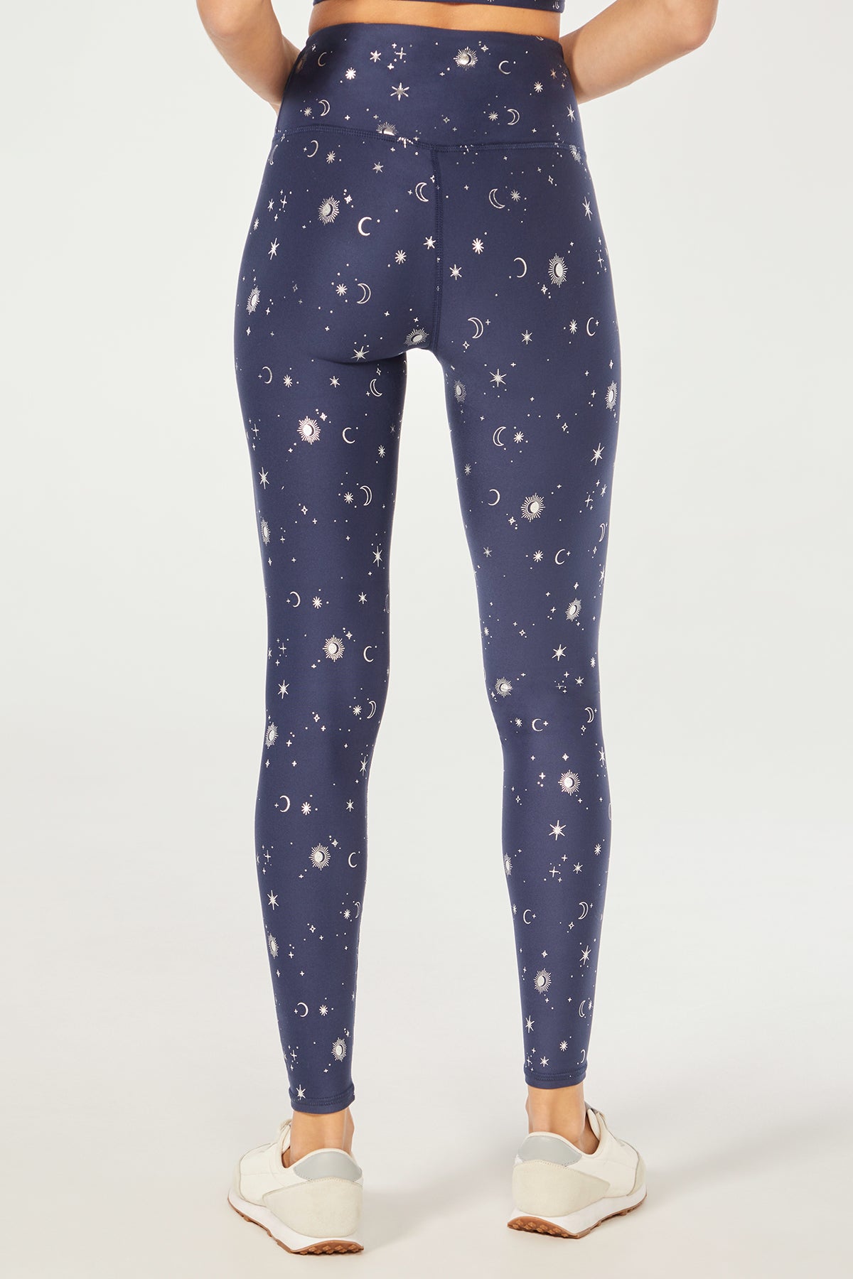 Marley Legging (Silver Foil Night Sky Mixed Moons)