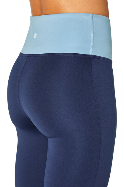 Colorblock Flare Pant (Peacoat/Ashley Blue)