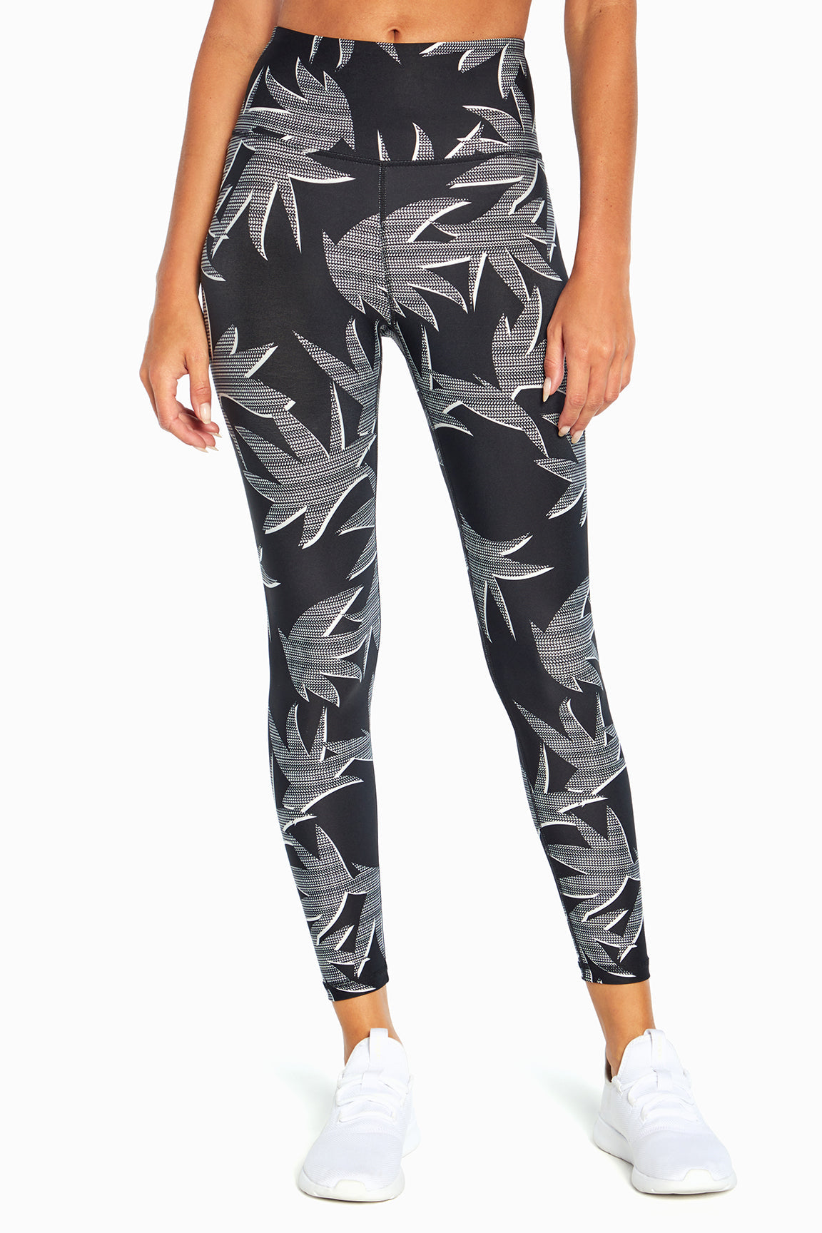 Kinley Legging (Black Mono Palms)