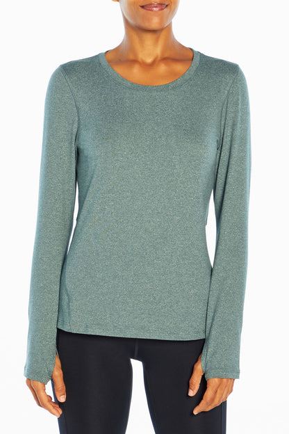 Baseline Long Sleeve (Heather Midnight Teal)