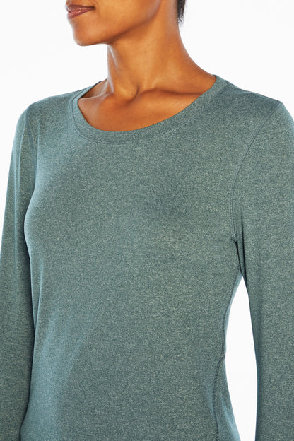 Baseline Long Sleeve (Heather Midnight Teal)