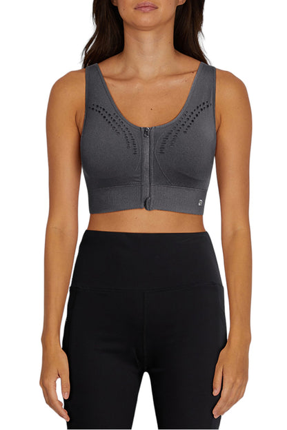 Ava Seamless Sport Bra (H. Charcoal)