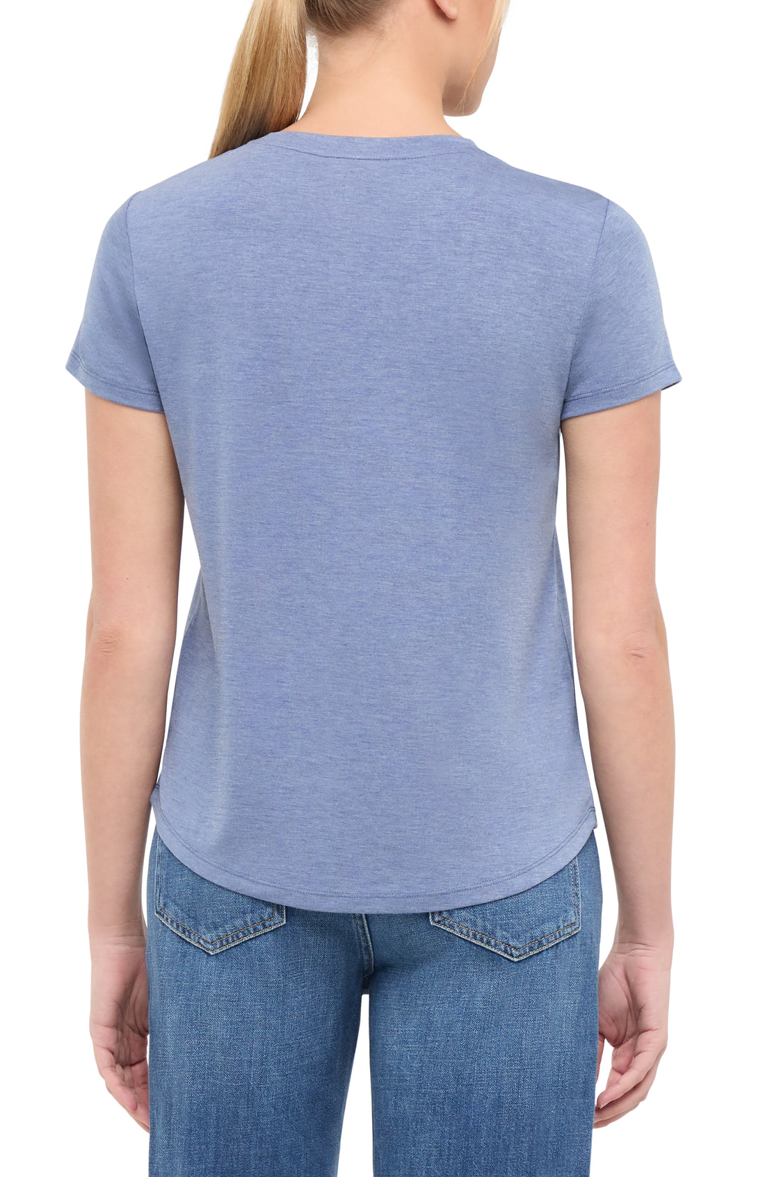 Monica Tee (H. Gray Blue Butterfly Bouquet)