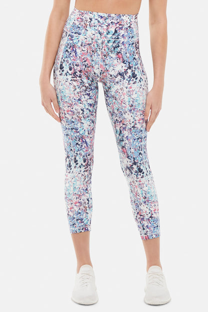Aylani Capri Legging - Pink Flambe Digital Pieces
