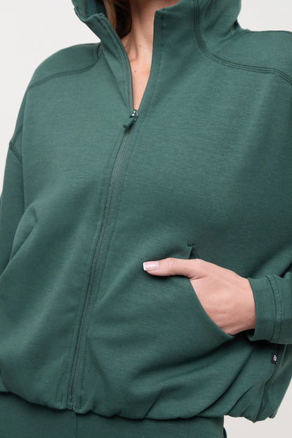 Adelaide Full Zip Hoodie - Garden Topiary