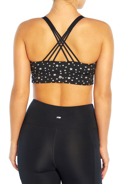 Eloise Sport Bra (Black Starburst Foil)