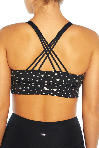 Eloise Sport Bra (Black Starburst Foil)