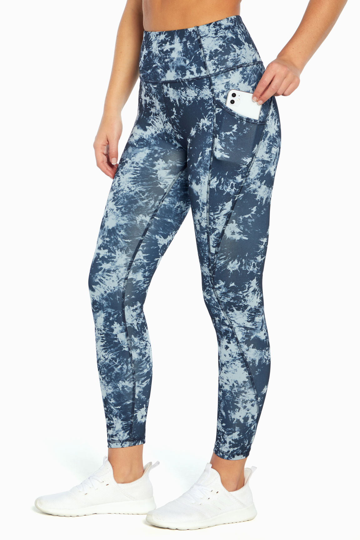 Sia Side Pocket Ankle Legging (Tie Dye Punch India Ink)