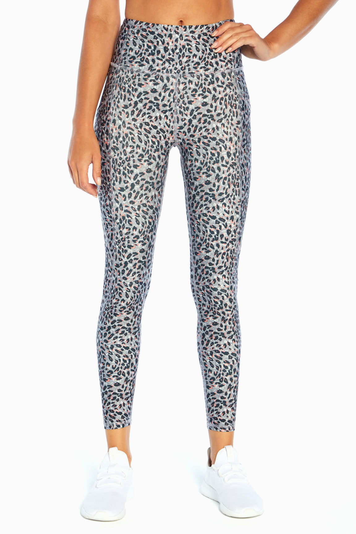 Sia Side Pocket Ankle Legging (Peach Echo Leopard Pop)