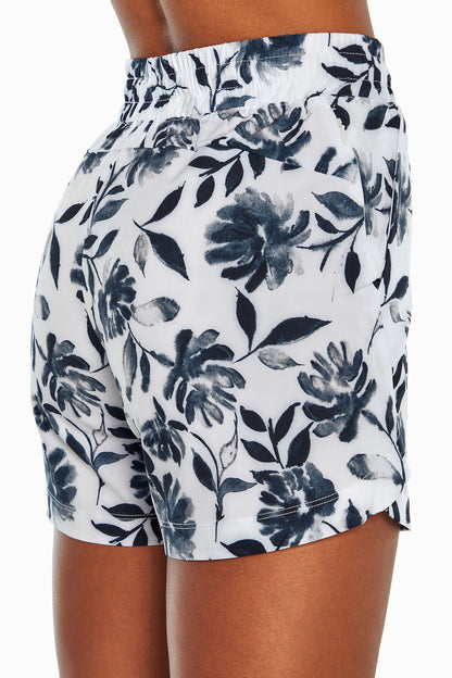 Libby Short (White Ink Blot Floral)