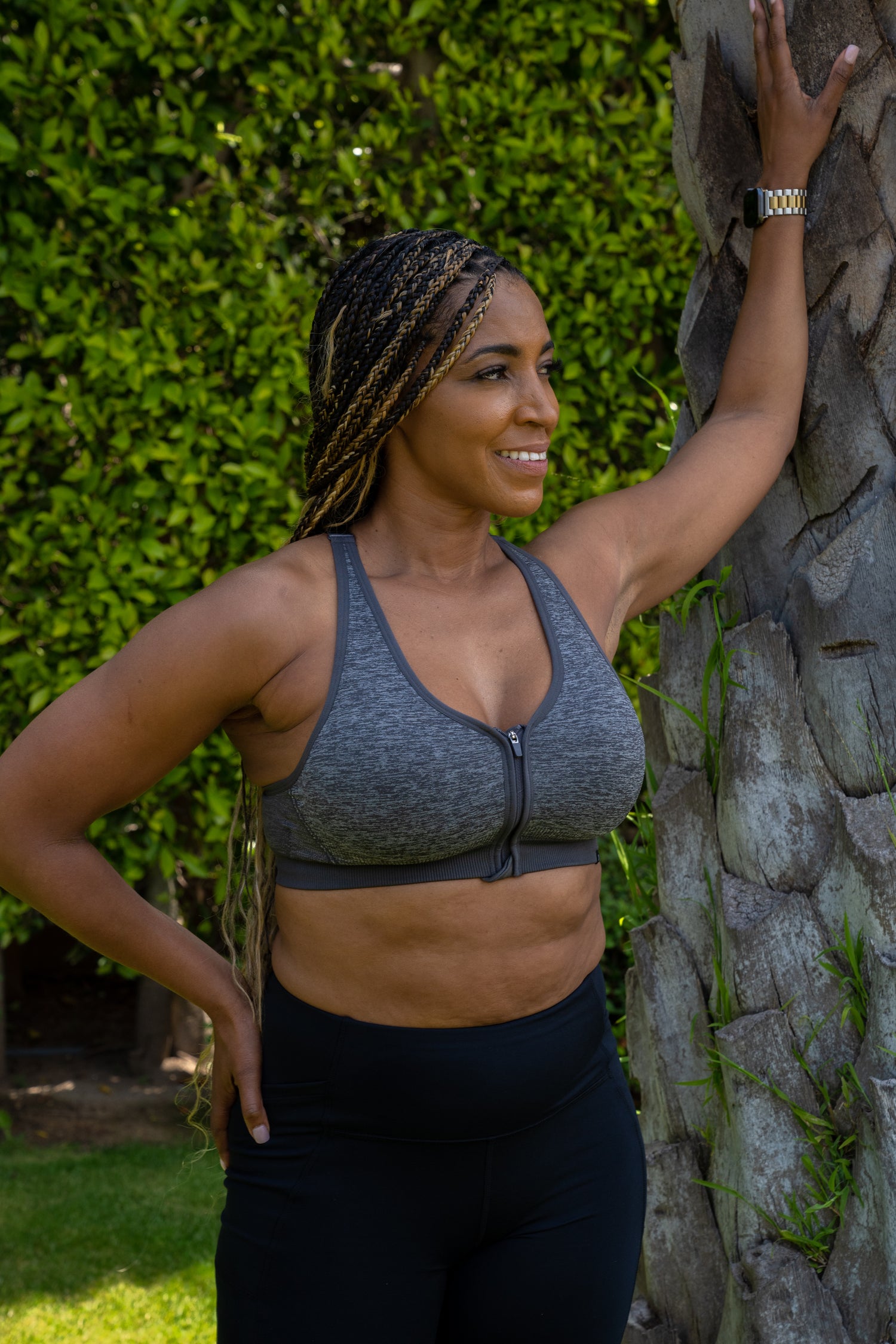 Savannah Seamless Bra (Heather Charcoal) – Ellie