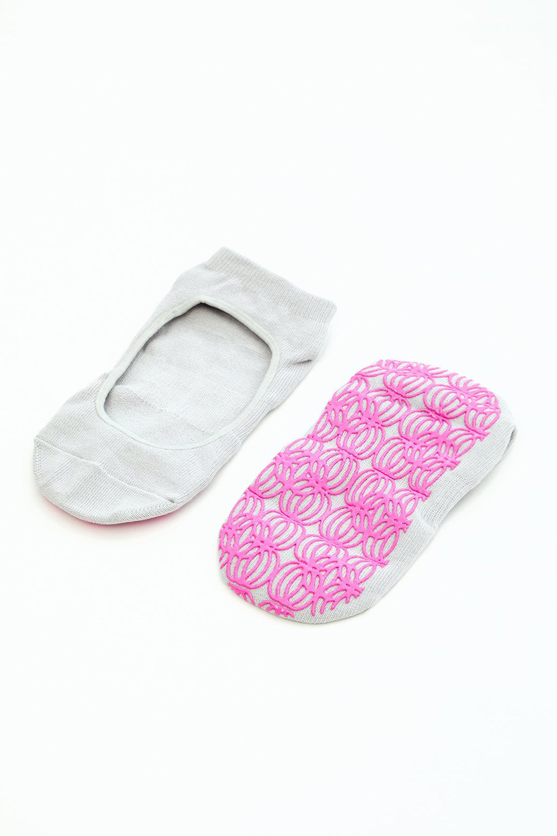 Yoga Grip Socks (Grey Magenta)