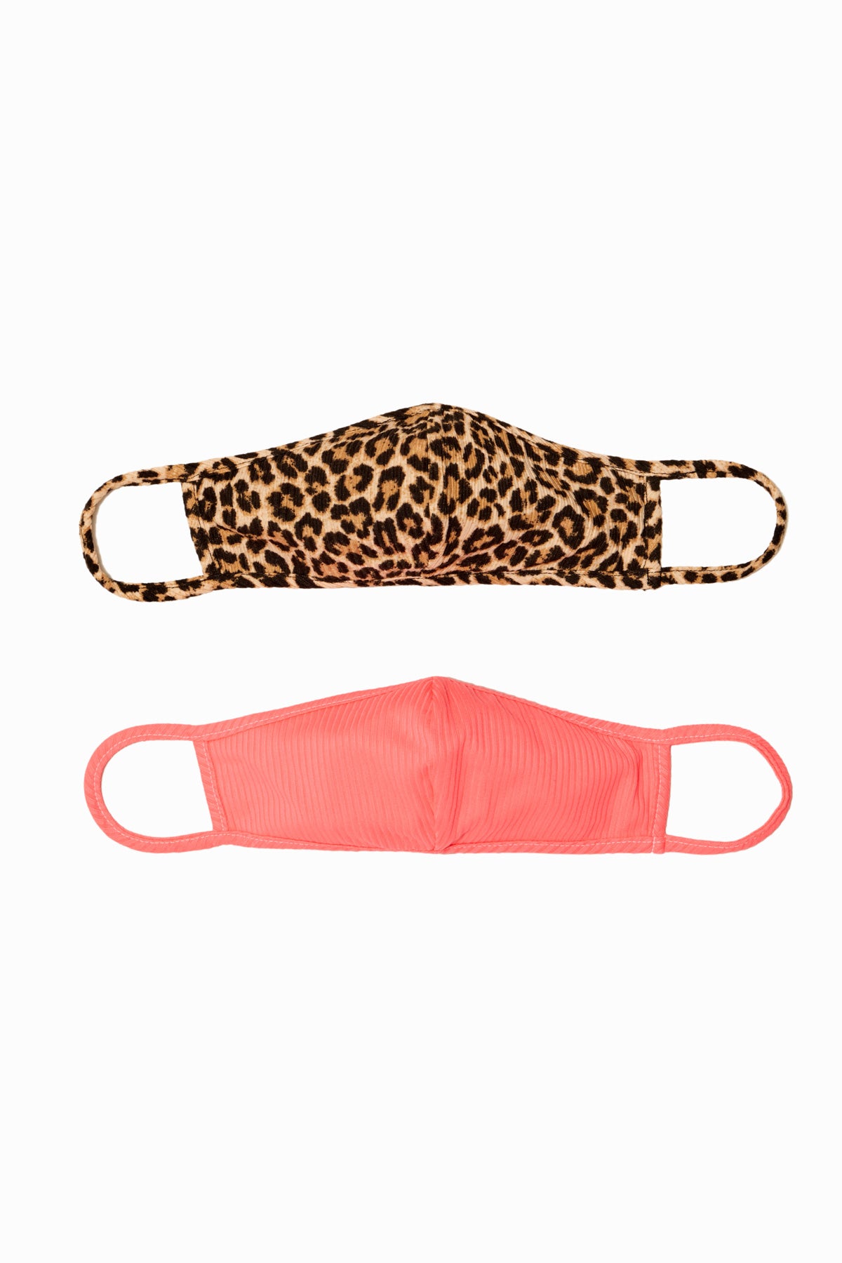 Ellie 2 Pack Masks (Neon Pink/ Leopard)