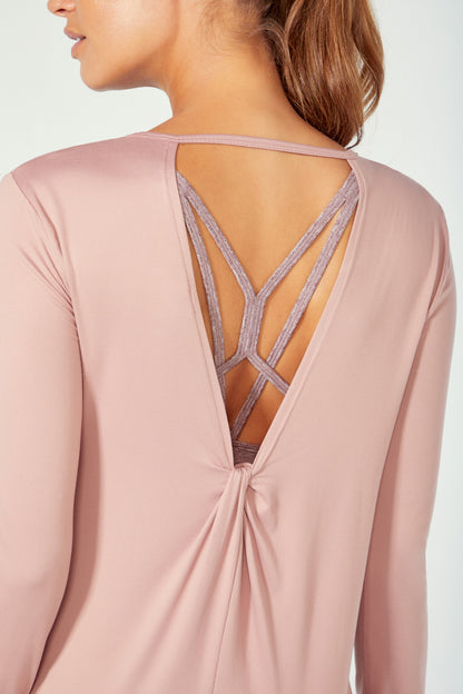 Breathe Twist Long Sleeve (Woodrose)