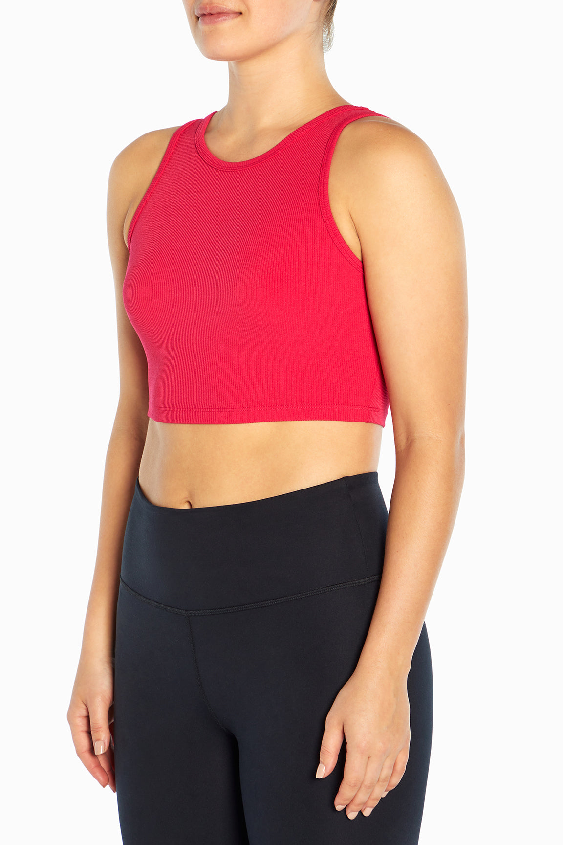 Resist Crop Tank (Bright Rose)