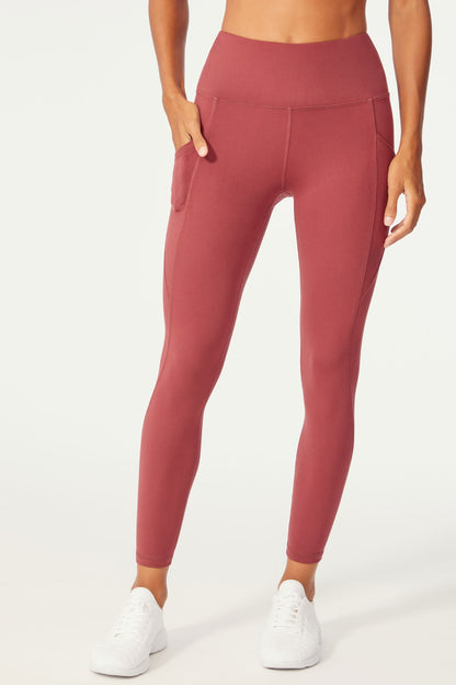 Alanna High Waist Legging (Oxblood Red)