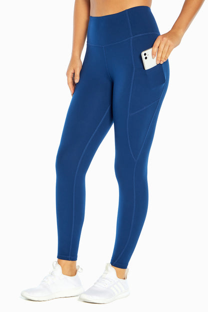 25 Inch Tummy Control Ankle Legging (Estate Blue)